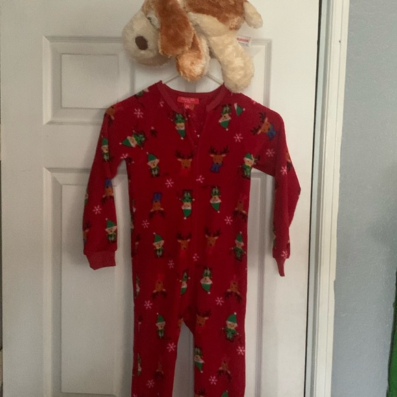 Bundle fleece Christmas PJ and plush animal puppet dog - Picture 3 of 11